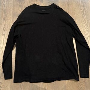 Allsaints Oversized Crew Heavyweight Long Sleeve Black vintage